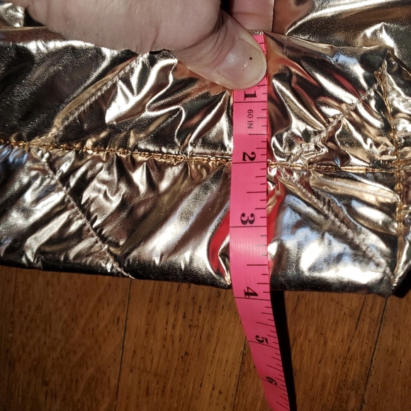 Victoria's Secret Rose Gold Quilted Metallic Tote - Picture 7 of 9